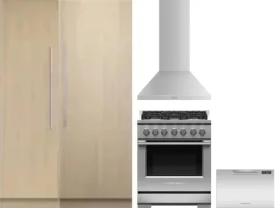 5 Piece Package Includes Refrigerator, Freezer, Range, Hood And Dishwasher